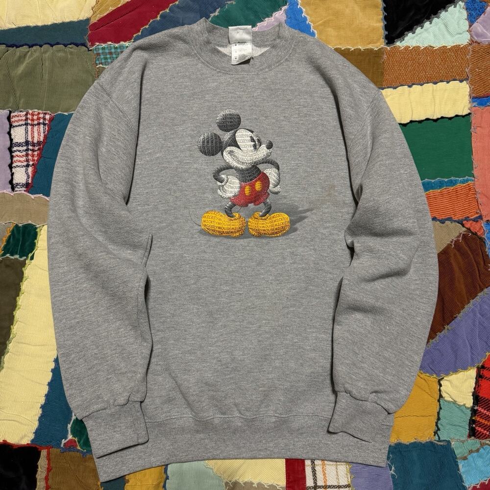 Disney Mickey Mouse Graphic Dealer Grey Crewneck Medium